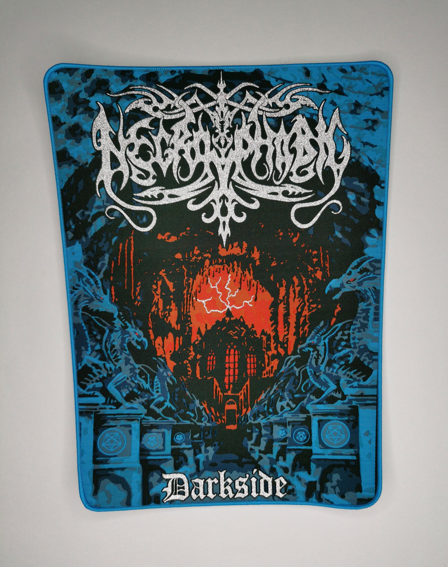 TDP Necrophobic Darkside Woven Backpatch Blue Border