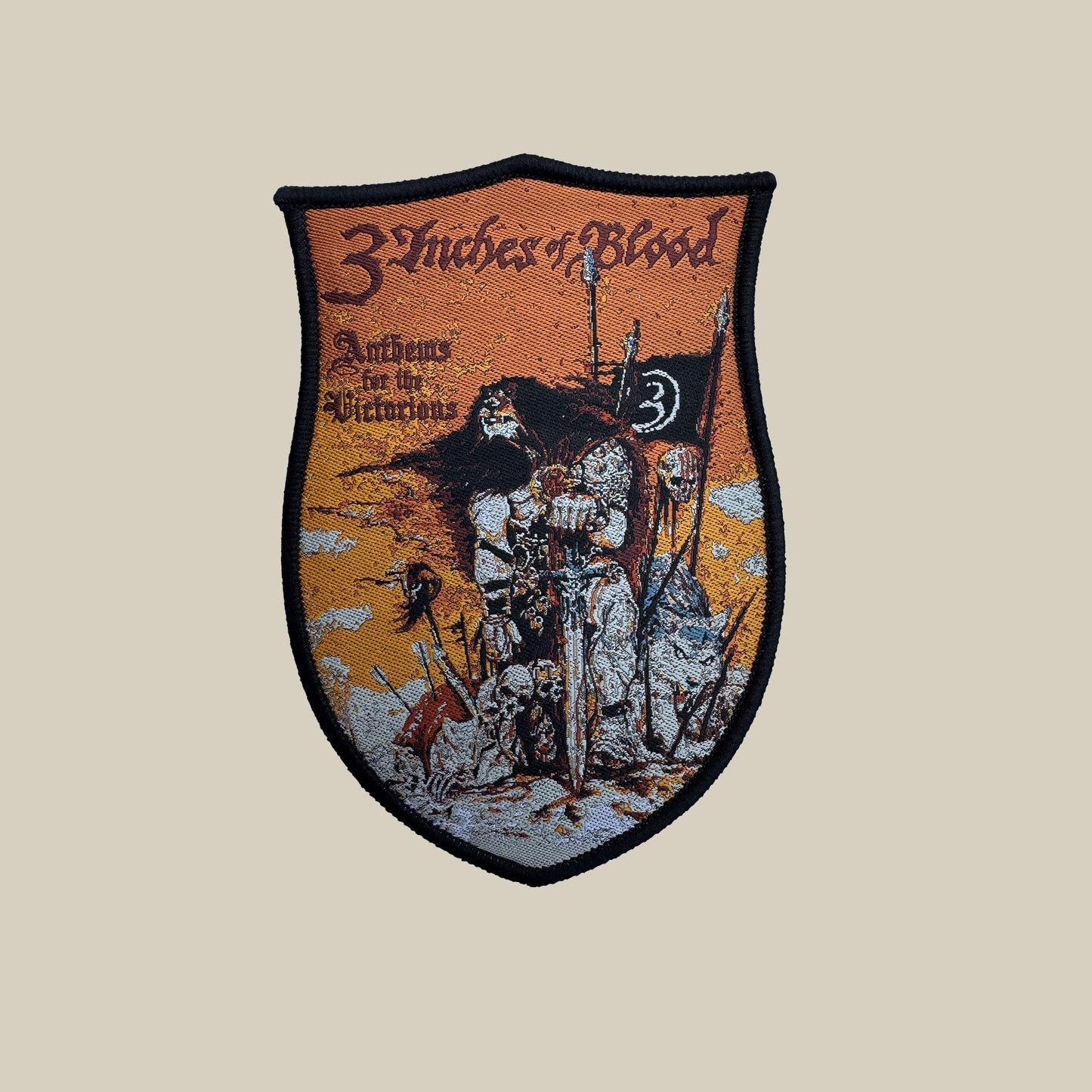 Temporal Dimensions Patches 3 Inches of Blood Anthems for the Victorious Black Border Woven Patch