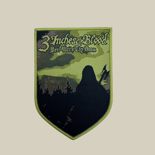 Temporal Dimensions Patches 3 Inches of Blood Here Waits Thy Doom Green Border Woven Patch