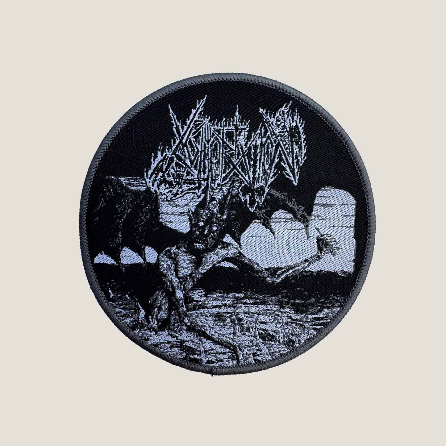 Temporal Dimensions Patches Abhorration Demonolatry Gray Border Woven Patch