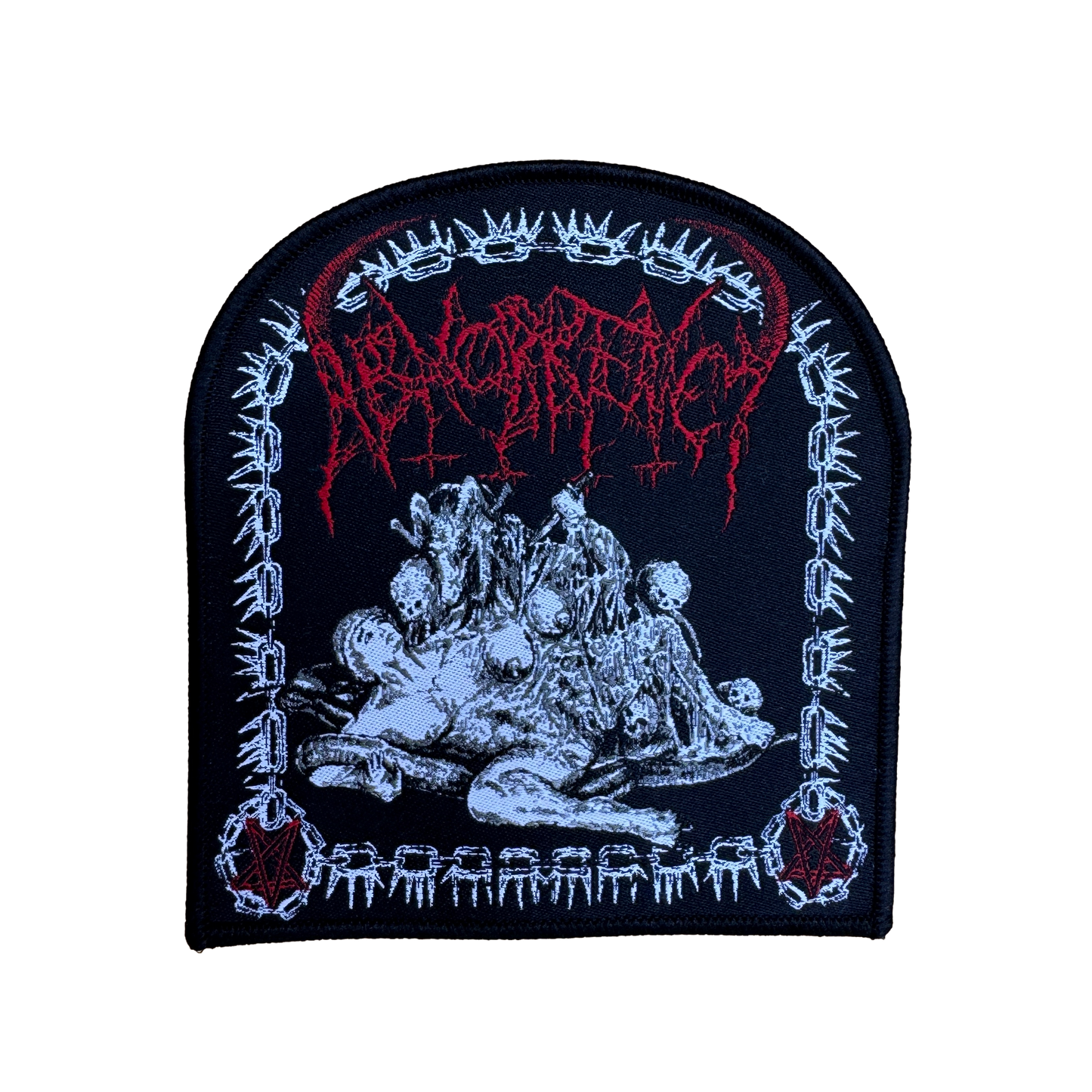Temporal Dimensions Patches Abhorrency Climax of Disgusting Impurities Black Border Woven Patch