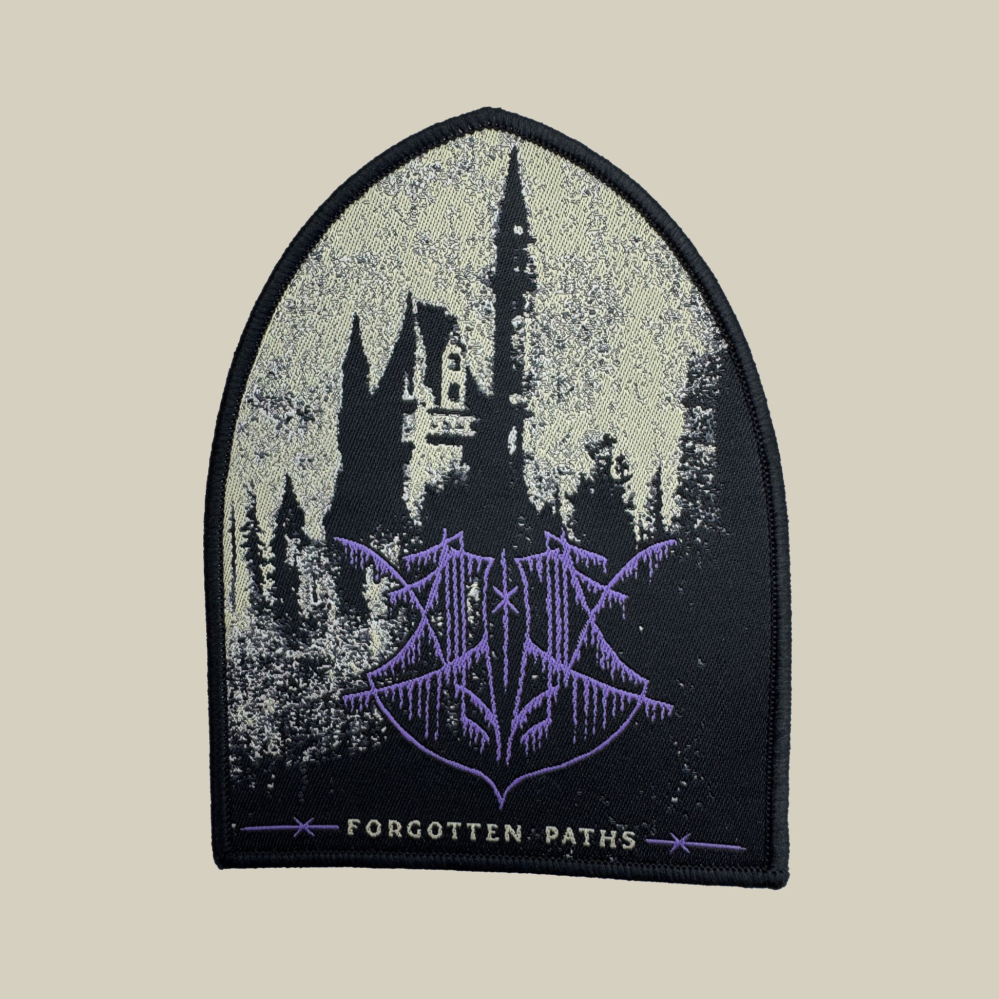 Temporal Dimensions Patches Alghol Forgotten Paths Black Border Woven Patch