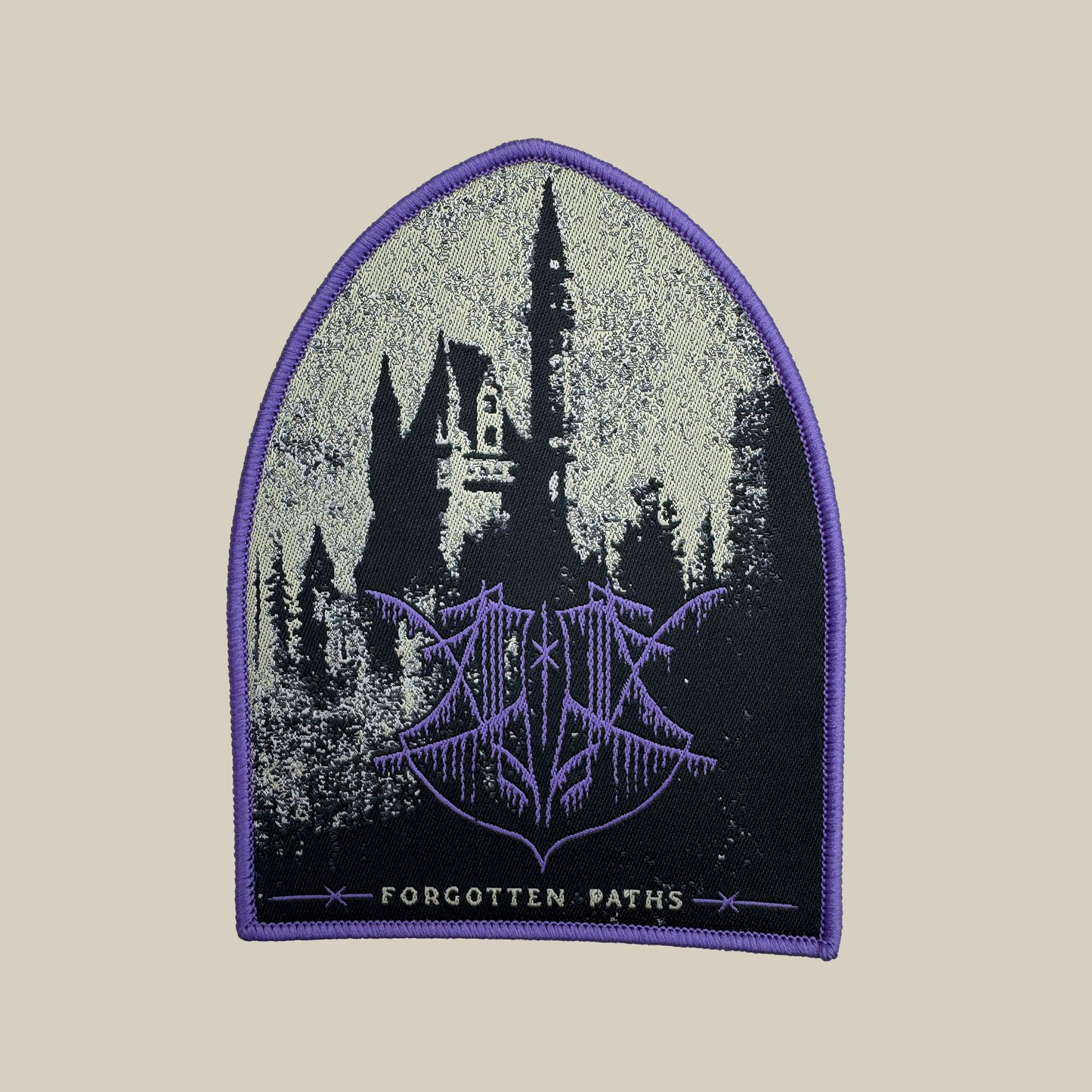 Temporal Dimensions Patches Alghol Forgotten Paths Purple Border Woven Patch