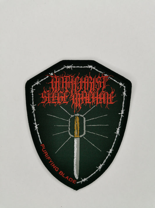 Temporal Dimensions Patches Antichrist Siege Machine Purifying Blade Black Border Woven Patch