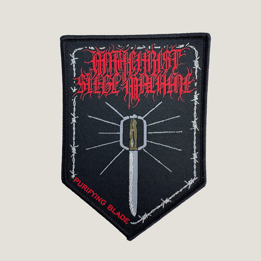 Temporal Dimensions Patches Antichrist Siege Machine Purifying Blade Black Border Woven Patch