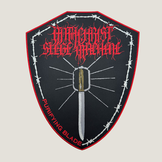 Temporal Dimensions Patches Antichrist Siege Machine Purifying Blade Red Glitter Border Woven Backpatch