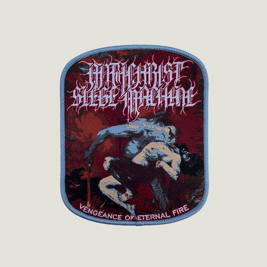 Temporal Dimensions Patches Antichrist Siege Machine Vengeance of Eternal Fire Blue Border Woven Patch