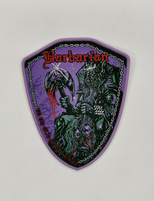 Temporal Dimensions Patches Barbarian To know god I Kneel Purple Border