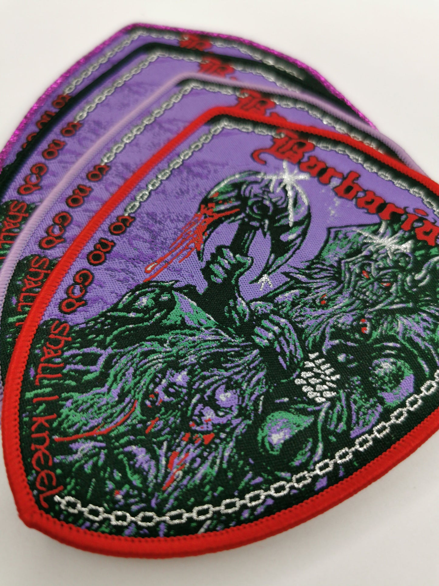 Temporal Dimensions Patches Barbarian To know god I Kneel Woven Patches