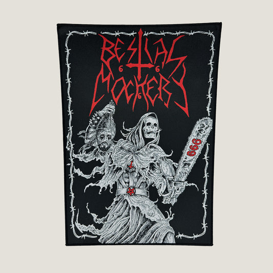 Temporal Dimensions Patches Bestial Mockery Gospel of the Insane Black Border Woven Backpatch