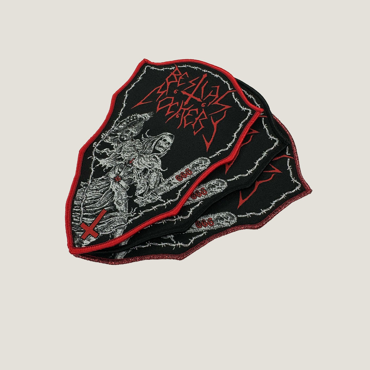 Temporal Dimensions Patches Bestial Mockery Gospel of the Insane Metal Woven Patches