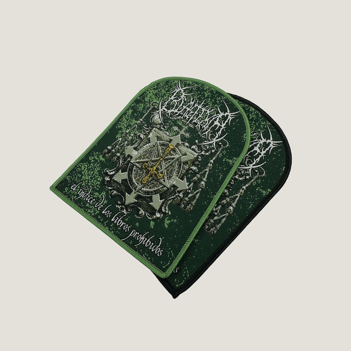 Temporal Dimensions Patches Blasfemia El Indice De Los Libros Prohibidos Metal Woven Patches