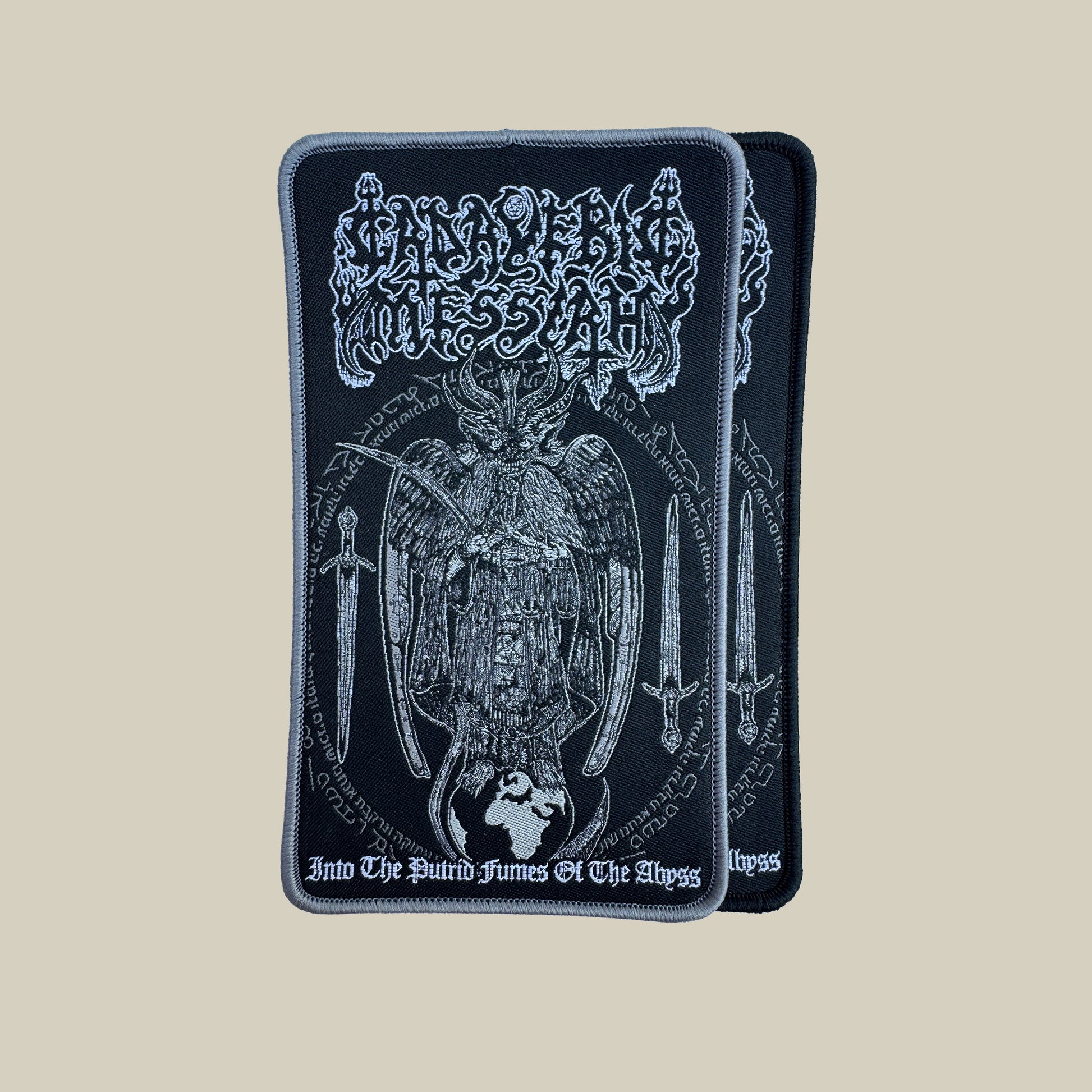 Temporal Dimensions Patches Cadaveric Messiah Into the Putrid Fumes of the Abyss Woven Patches