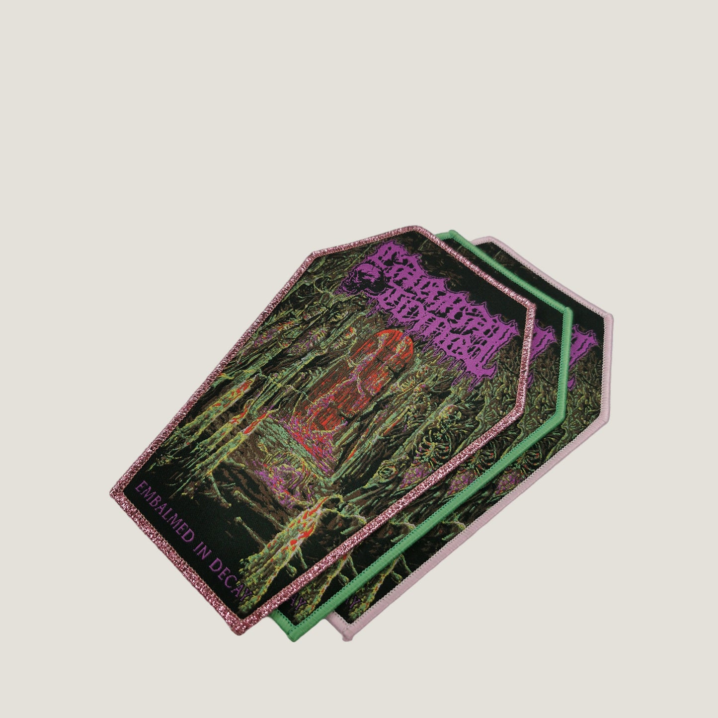 Temporal Dimensions Patches Carnal Tomb Embalmed in Decay Metal Woven Patches