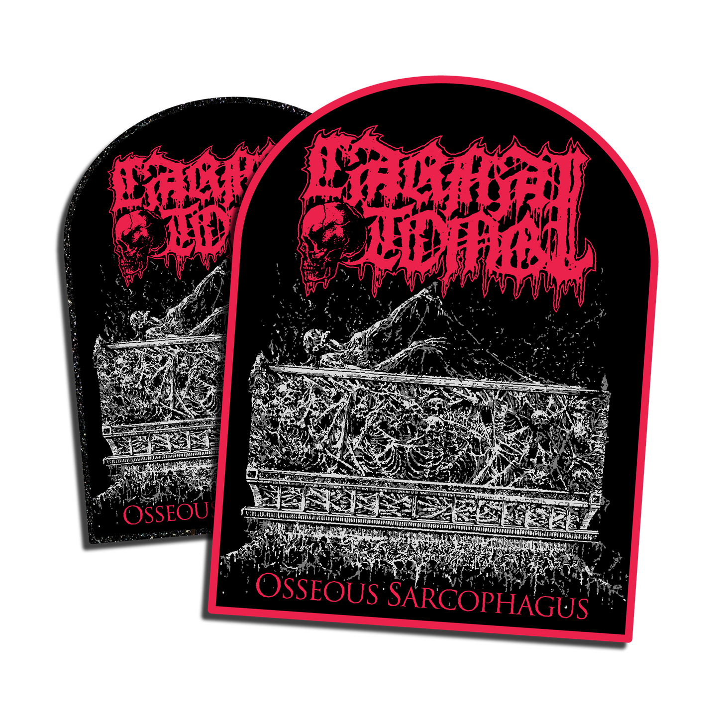 Temporal Dimensions Patches Carnal Tomb Osseous Sarcophagus Woven Metal Patches