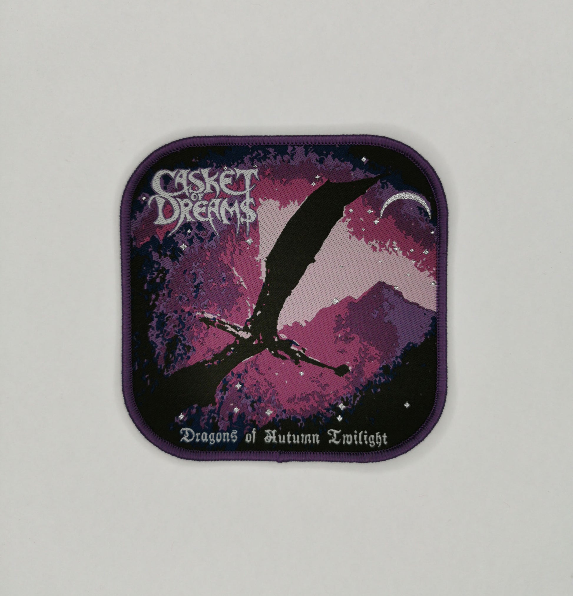 Temporal Dimensions Patches Casket of Dreams Dragons of Autumn Twilight Purple Border Woven Patch