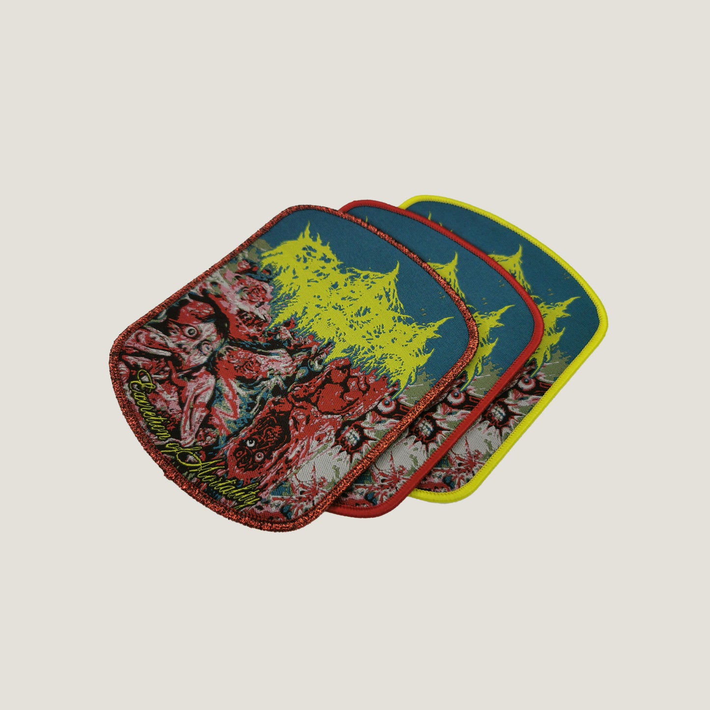 Temporal Dimensions Patches Cerebral Rot Excretion of Mortality Metal Woven Patches