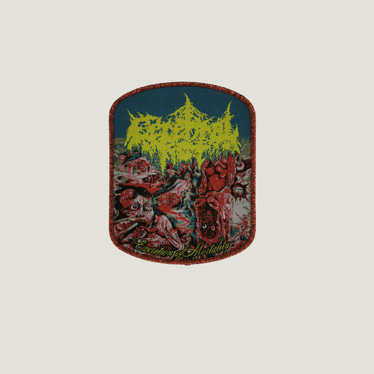 Temporal Dimensions Patches Cerebral Rot Excretion of Mortality Red Glitter Border Woven Patch