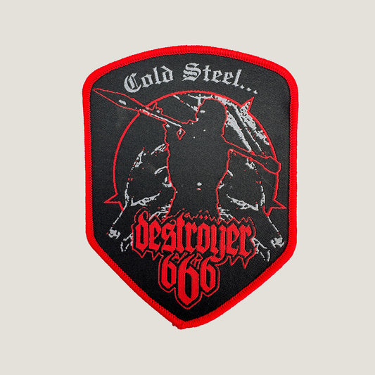 Temporal Dimensions Patches Destroyer 666 Cold Steel Red Border Woven Patch