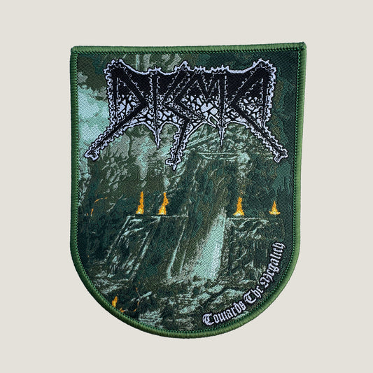 Temporal Dimensions Patches Disma Towards the Megalith Green Border Woven Patch