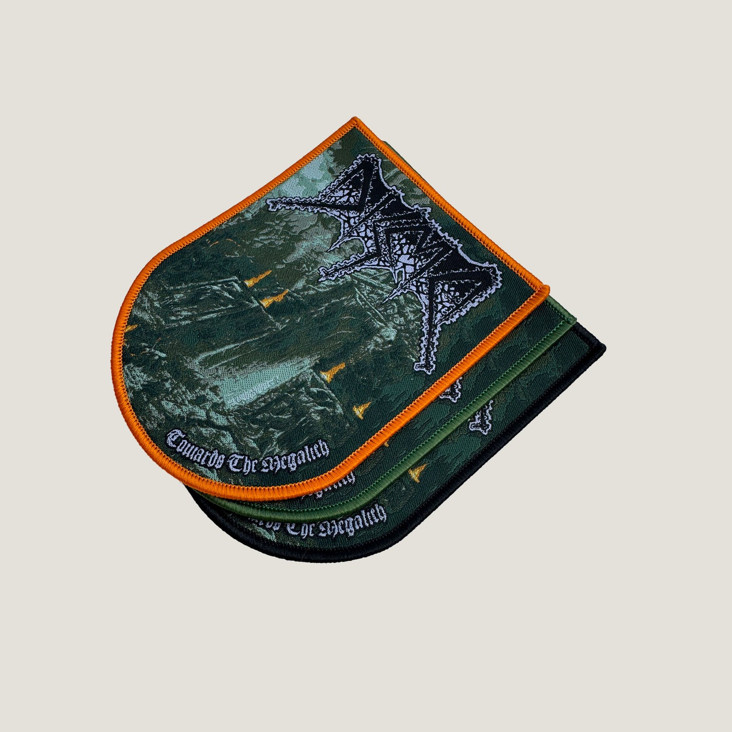 Temporal Dimensions Patches Disma Towards the Megalith Metal Woven Patches