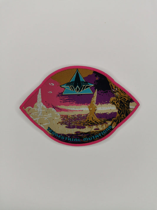 Temporal Dimensions Patches Droid Pink Border Woven Patch