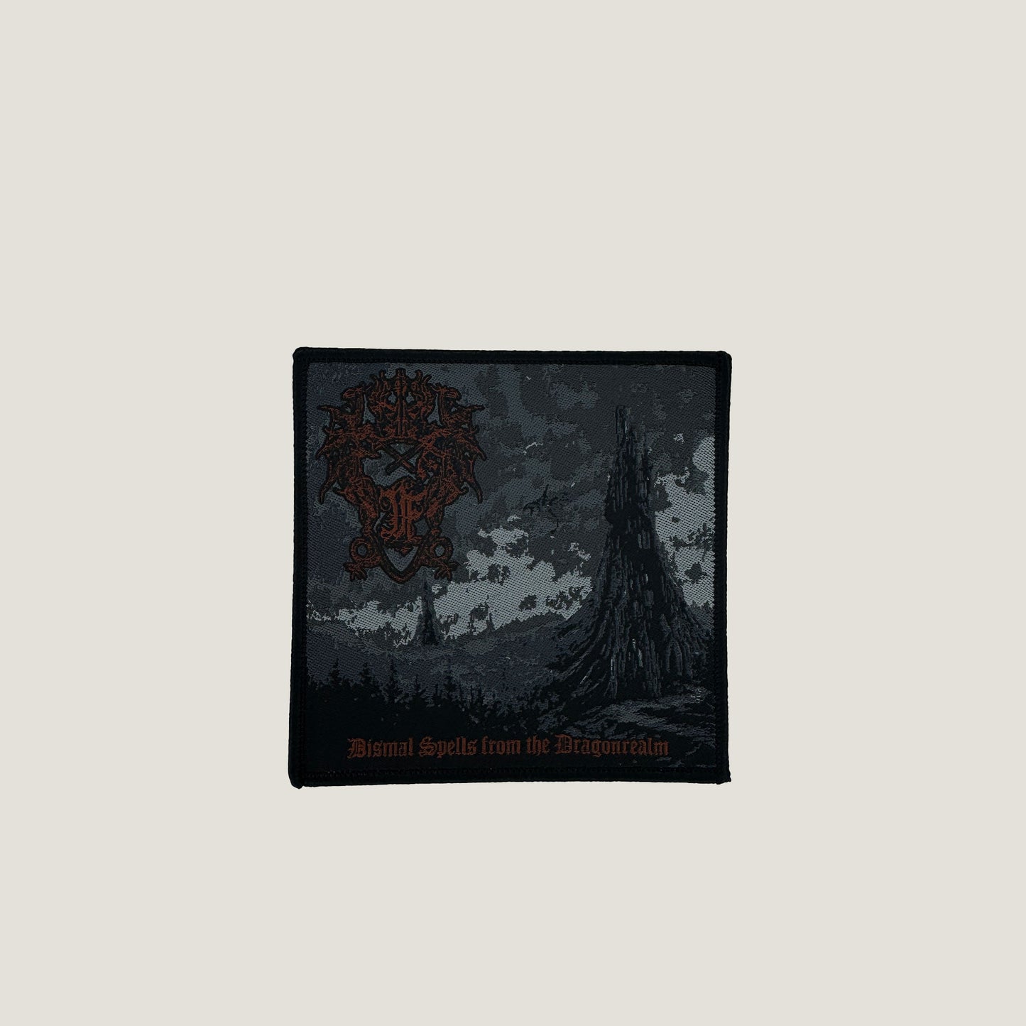 Temporal Dimensions Patches Druadan Forest Dismal Spells from the Dragonrealm Black Border Woven Patch