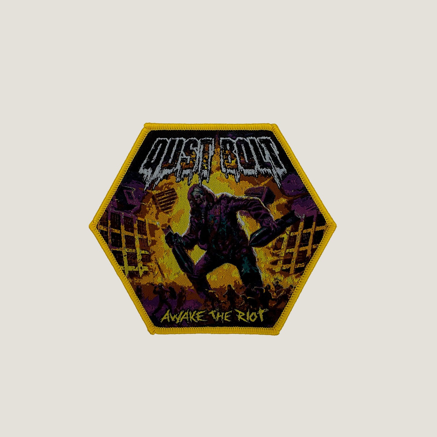 Temporal Dimensions Patches Dust Bolt Awake The Riot Yellow Border Woven Patch