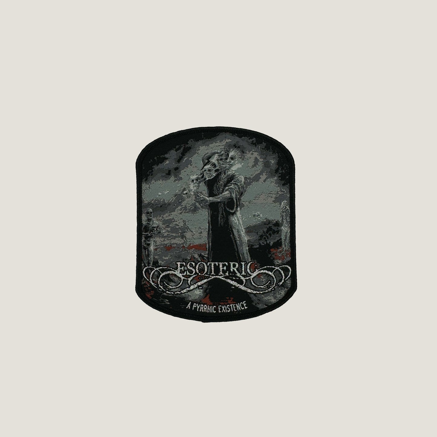 Temporal Dimensions Patches Esoteric A Pyrrhic Existence Black Border Woven Patch