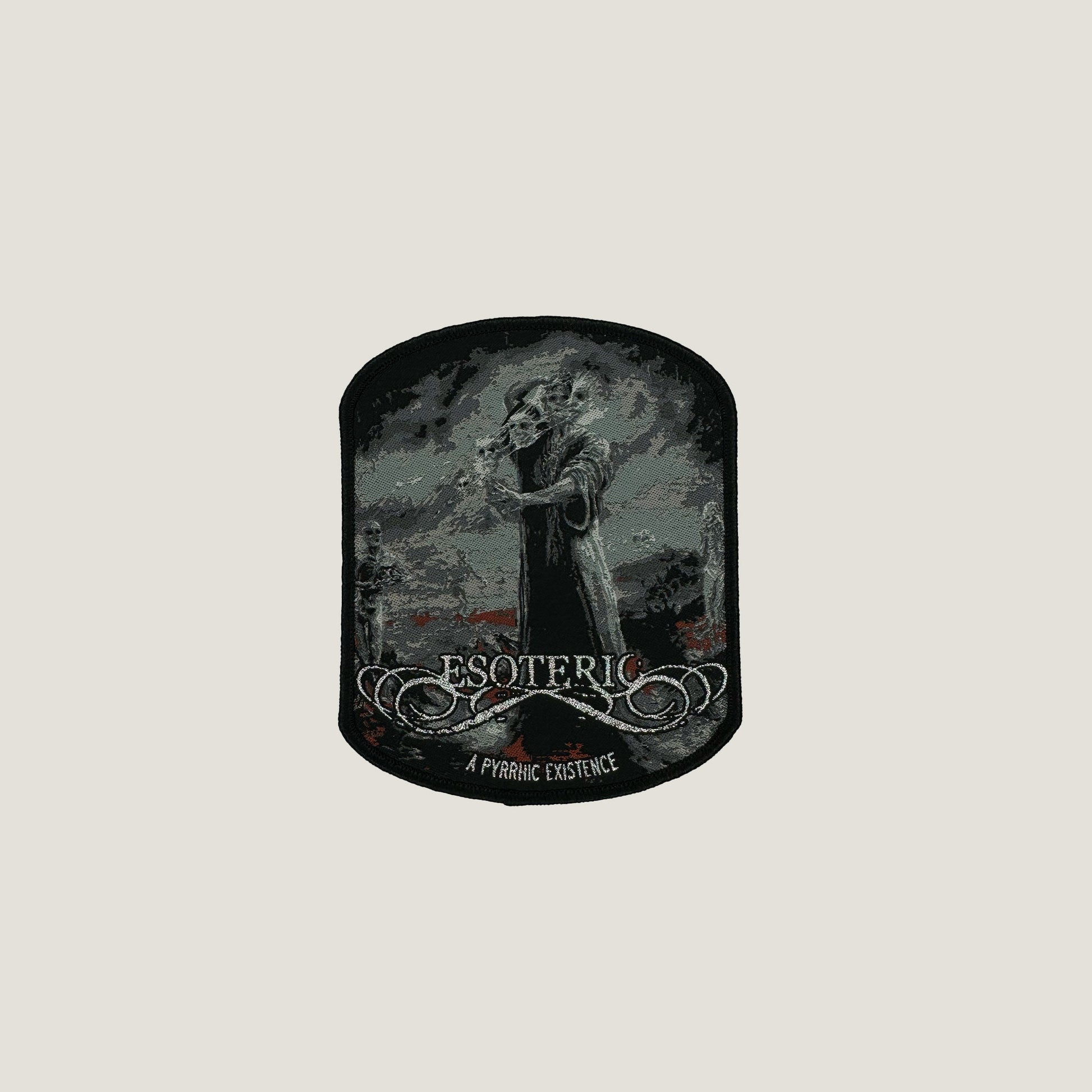 Temporal Dimensions Patches Esoteric A Pyrrhic Existence Black Border Woven Patch