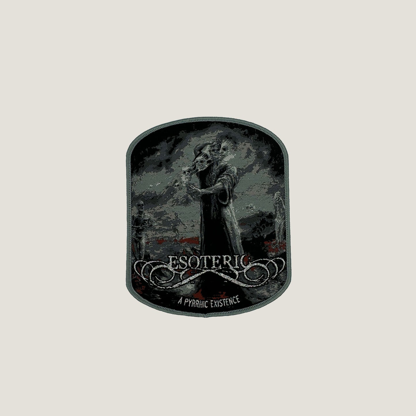 Temporal Dimensions Patches Esoteric A Pyrrhic Existence Gray Border Woven Patch