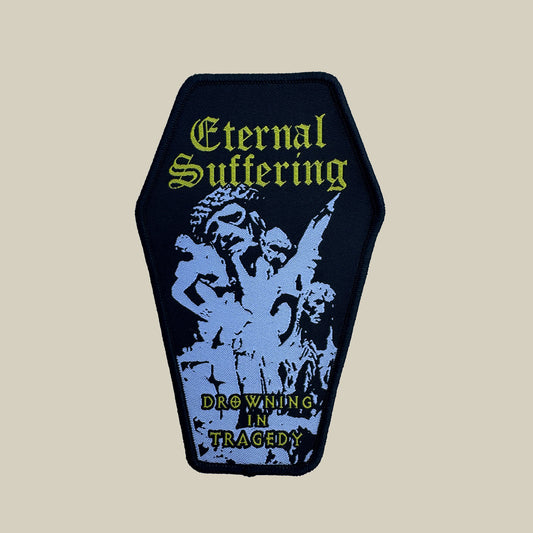 Temporal Dimensions Patches Eternal Suffering Drowning In Traged Black Border Woven Patch