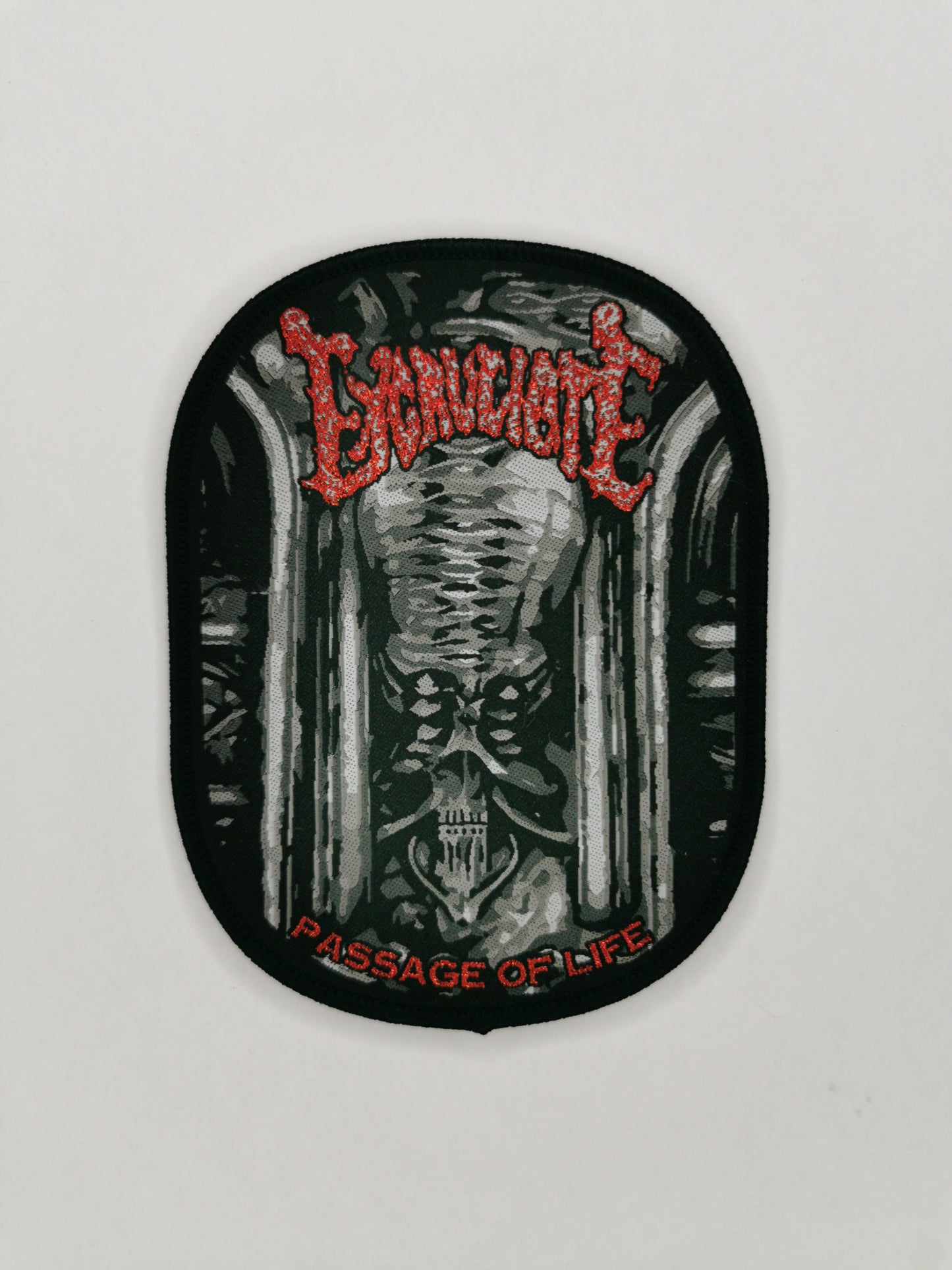 Temporal Dimensions Patches Excruciate Passage of Life Black Border Woven Patch