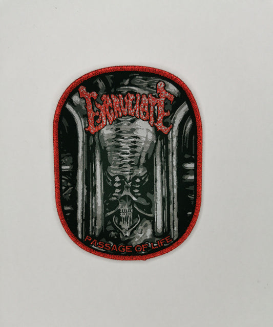 Temporal Dimensions Patches Excruciate Passage of Life Red Glitter Border Woven Patch