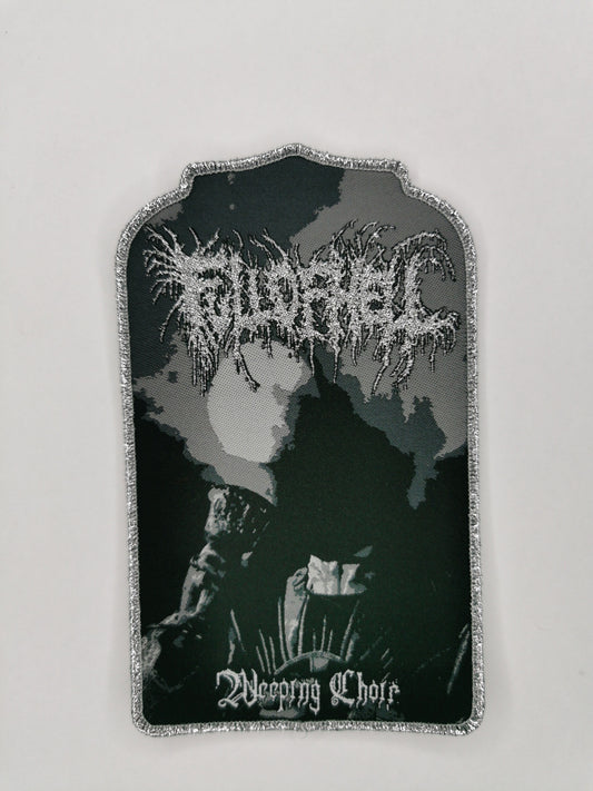 Temporal Dimensions Patches Full of Hell Weeping Choir Silver Glitter Border Woven Patch