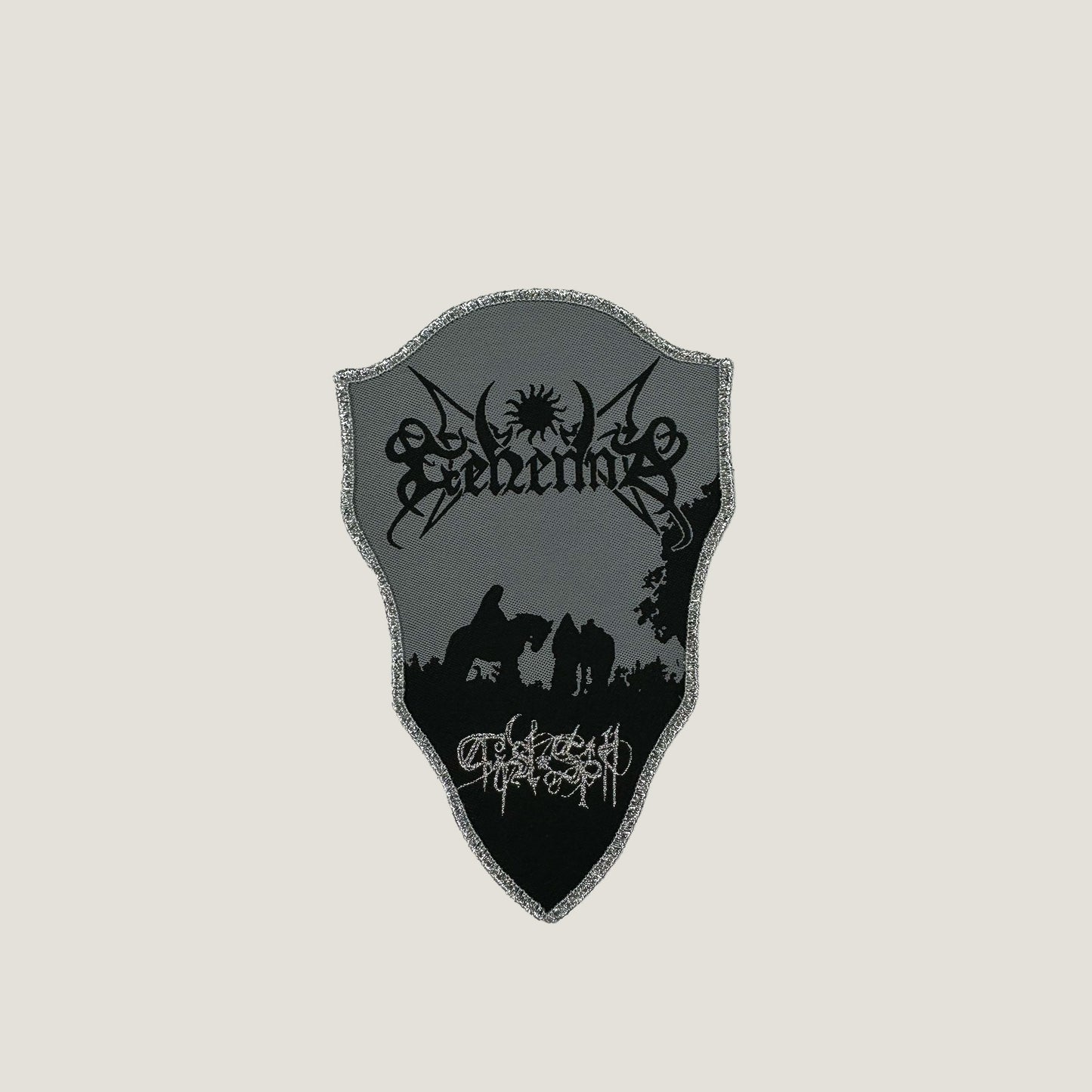 Temporal Dimensions Patches Gehenna First Spell Silver Glitter Border Woven Patch