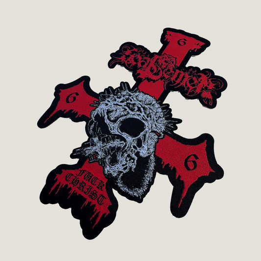 Temporal Dimensions Patches Goat Semen Fuck Christ Laser Cut Metal Woven Patch