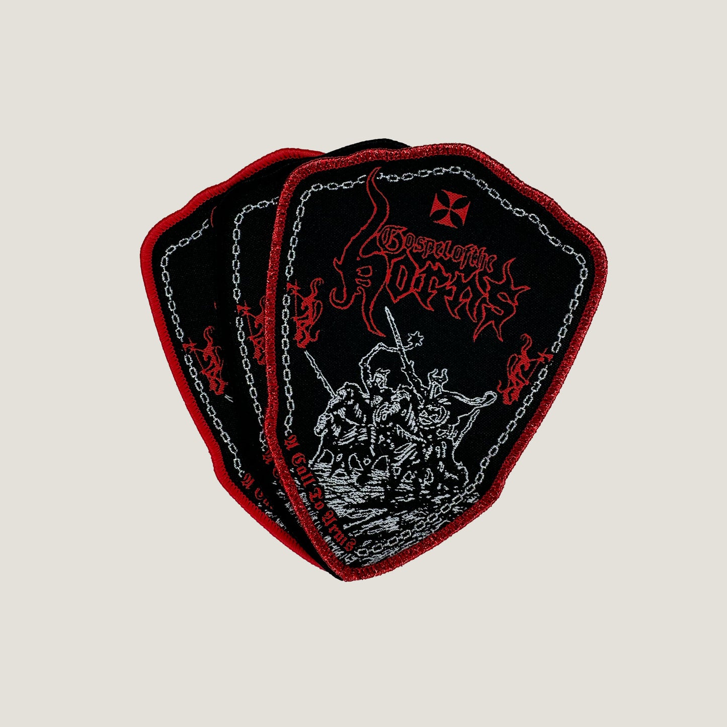 Temporal Dimensions Patches Gospelof the Horns A Call to Arms Woven Patches