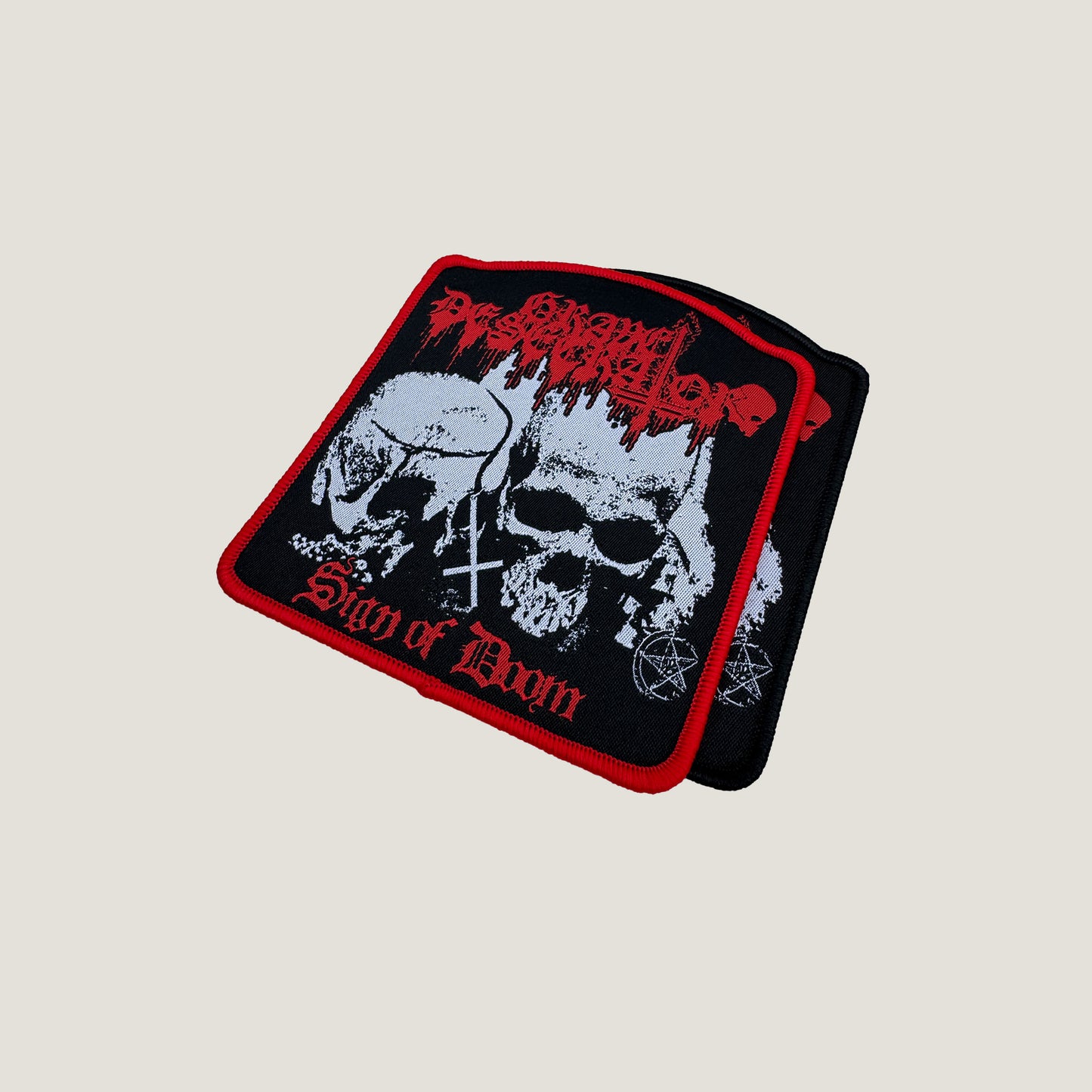 Temporal Dimensions Patches Grave Desecrator Sign of Doom Metal Woven Patches