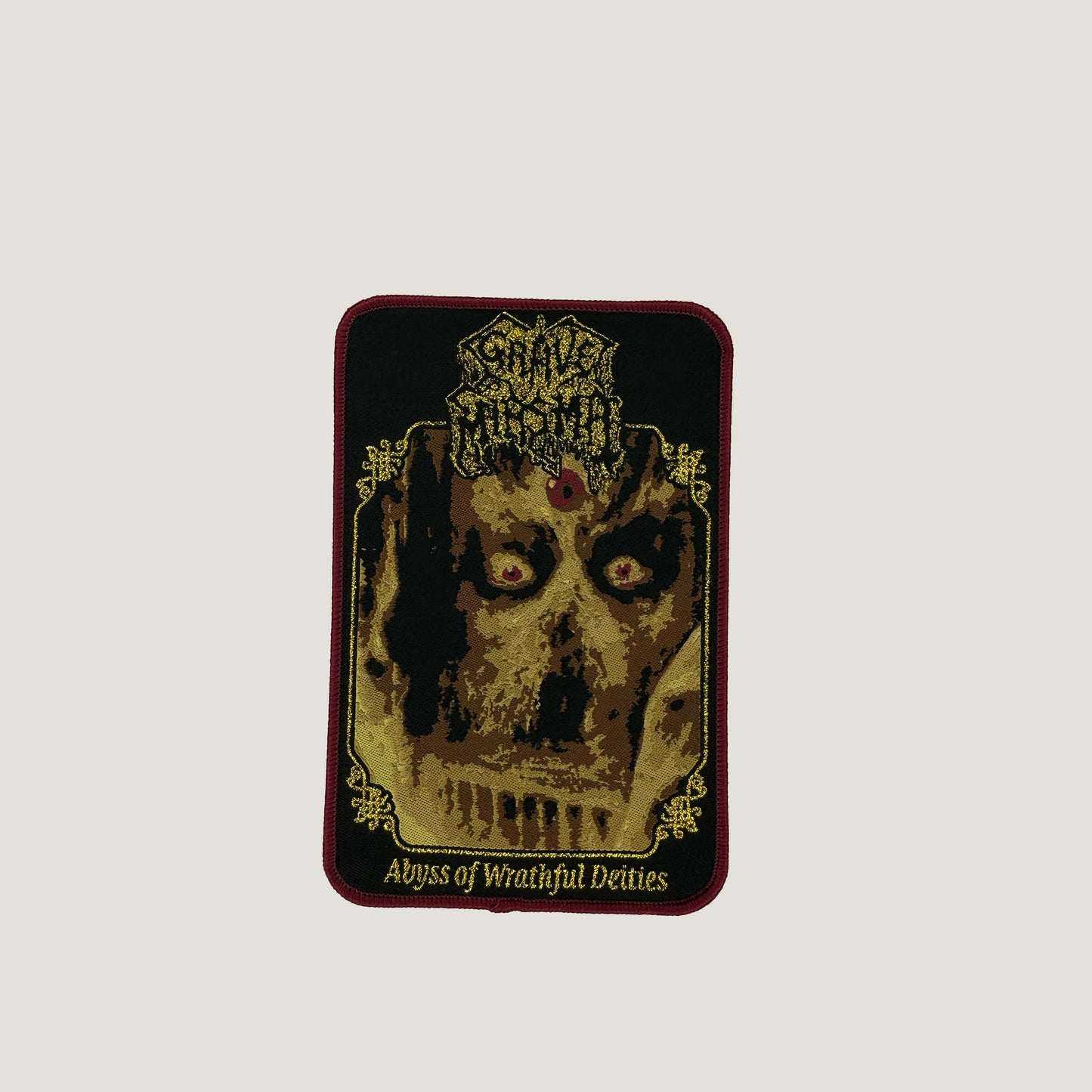 Temporal Dimensions Patches Grave Miasma Abyss of Wrathful Deities Red Border Woven Patch