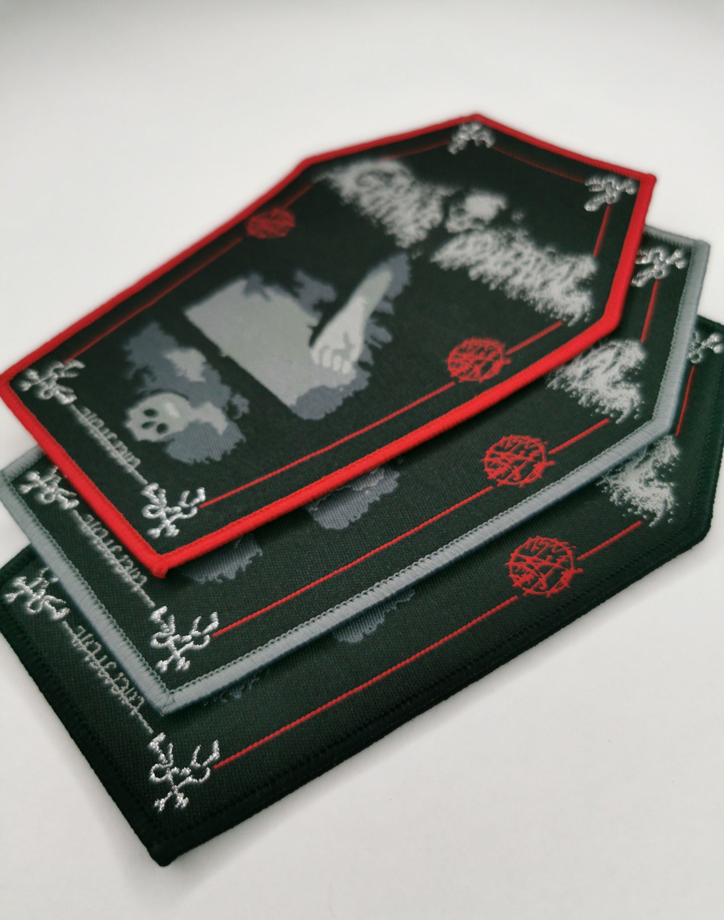 Temporal Dimensions Patches Grave Upheaval Rehearsal Metal Woven Patches