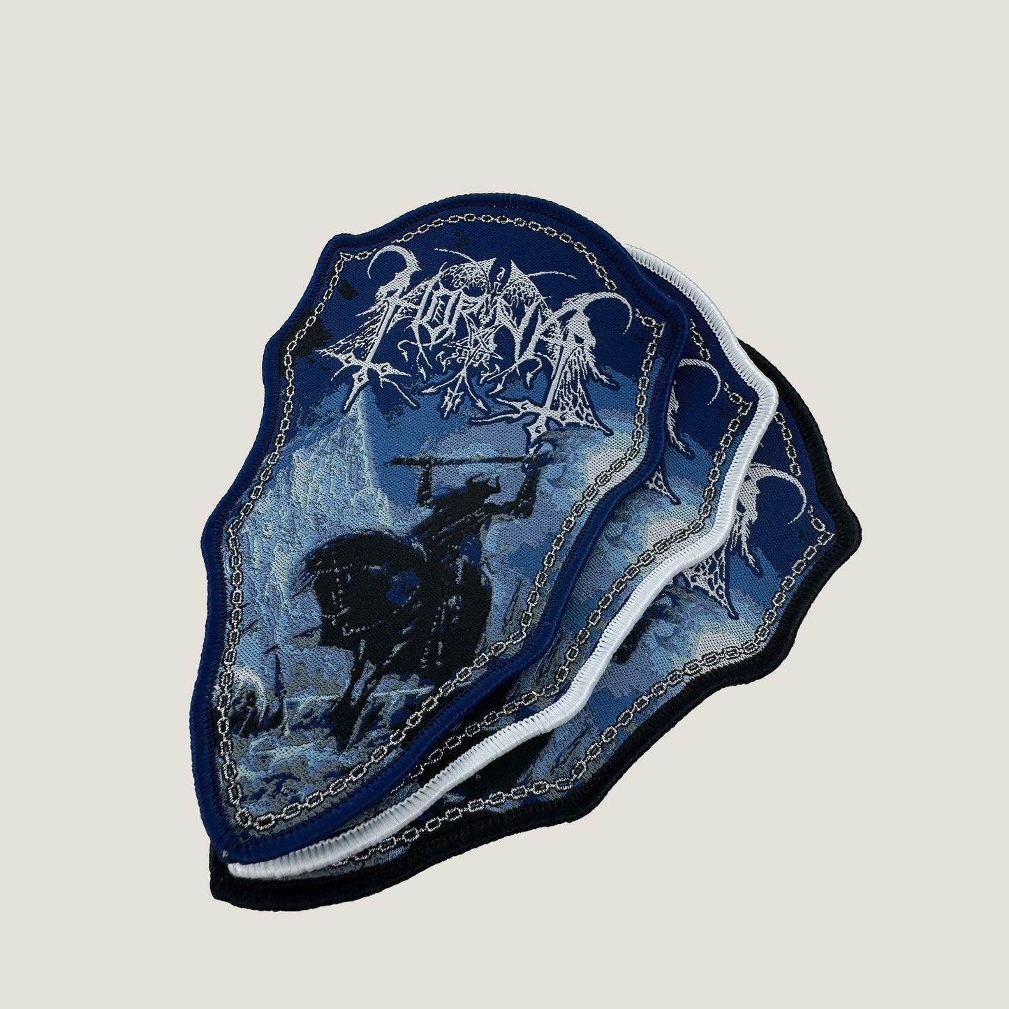 Temporal Dimensions Patches Horna Perima vihassa ja verikostossa Metal Woven Patches
