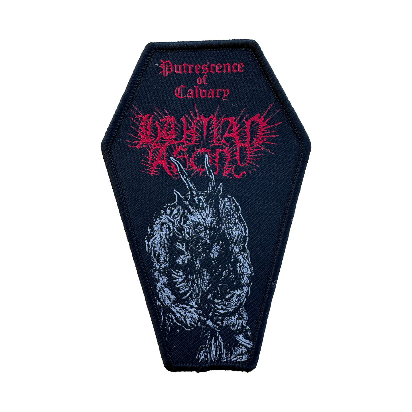 Temporal Dimensions Patches Human Agony Putrescence of Calvary Black Border Woven Patch