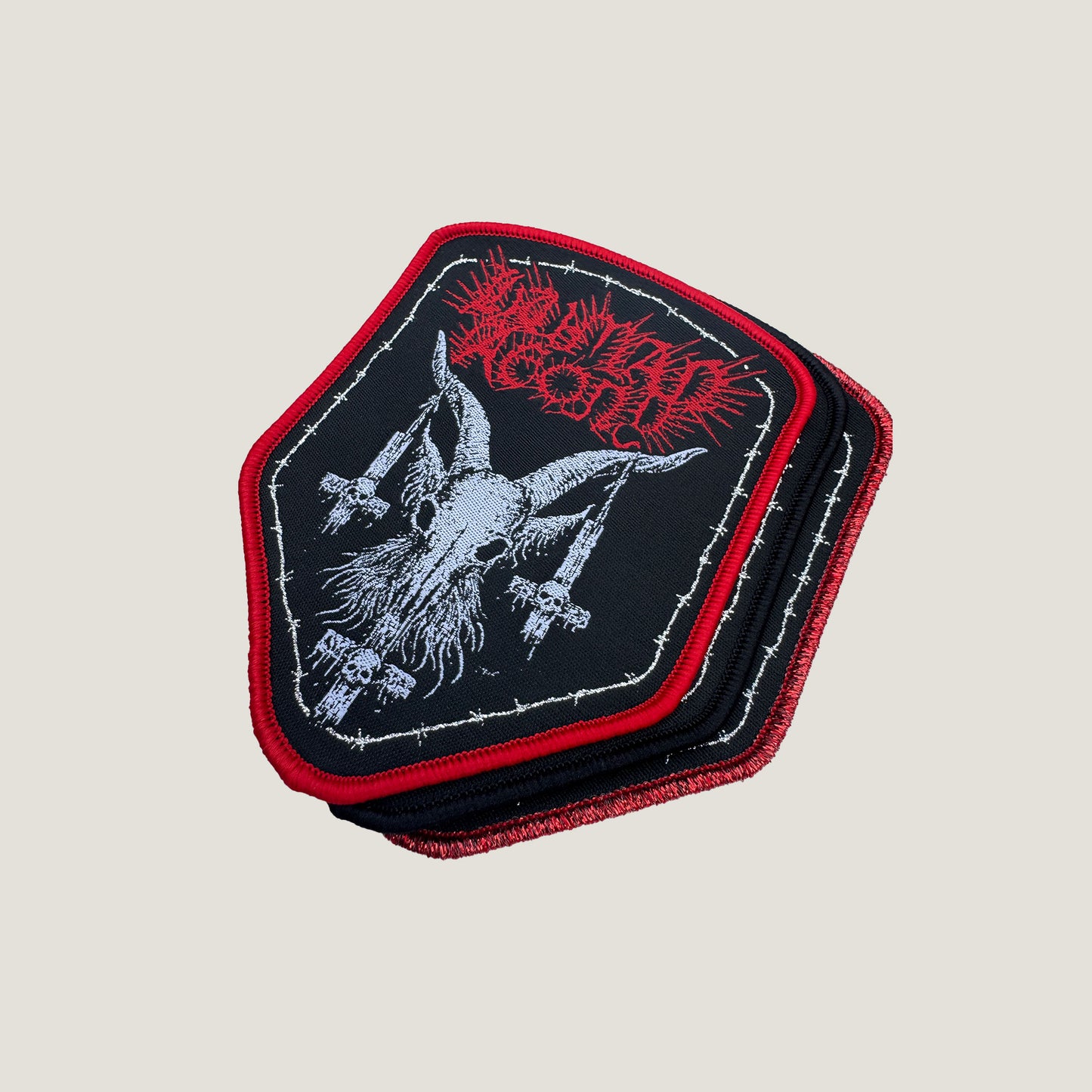 Temporal Dimensions Patches Human Agony Unification Through Disabrahamic Terrorism Metal Woven Patches