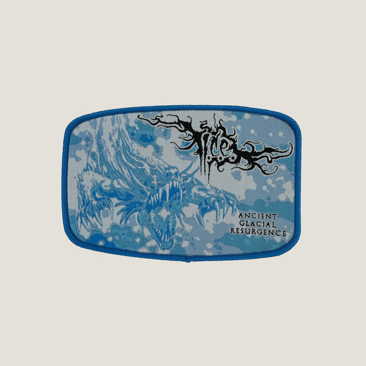 Temporal Dimensions Patches Imperial Crystalline Entombment Ancient Glacial Resurgence Blue Border Woven Patch