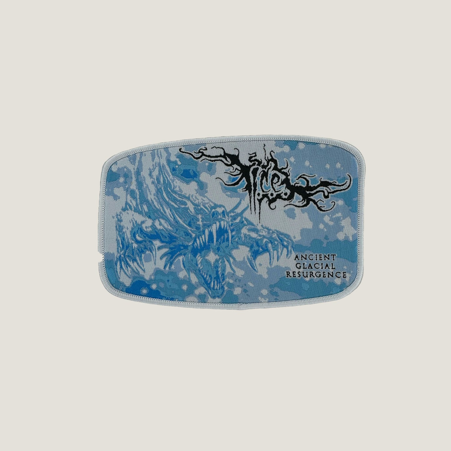 Temporal Dimensions Patches Imperial Crystalline Entombment Ancient Glacial Resurgence White Border Woven Patch
