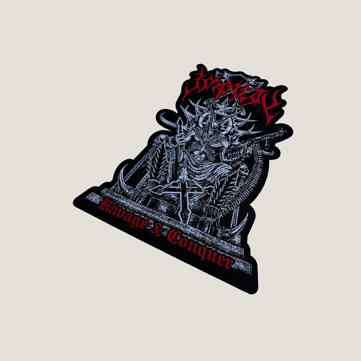 Temporal Dimensions Patches Impiety Ravage and Conquer Laser Cut Metal Woven Patch