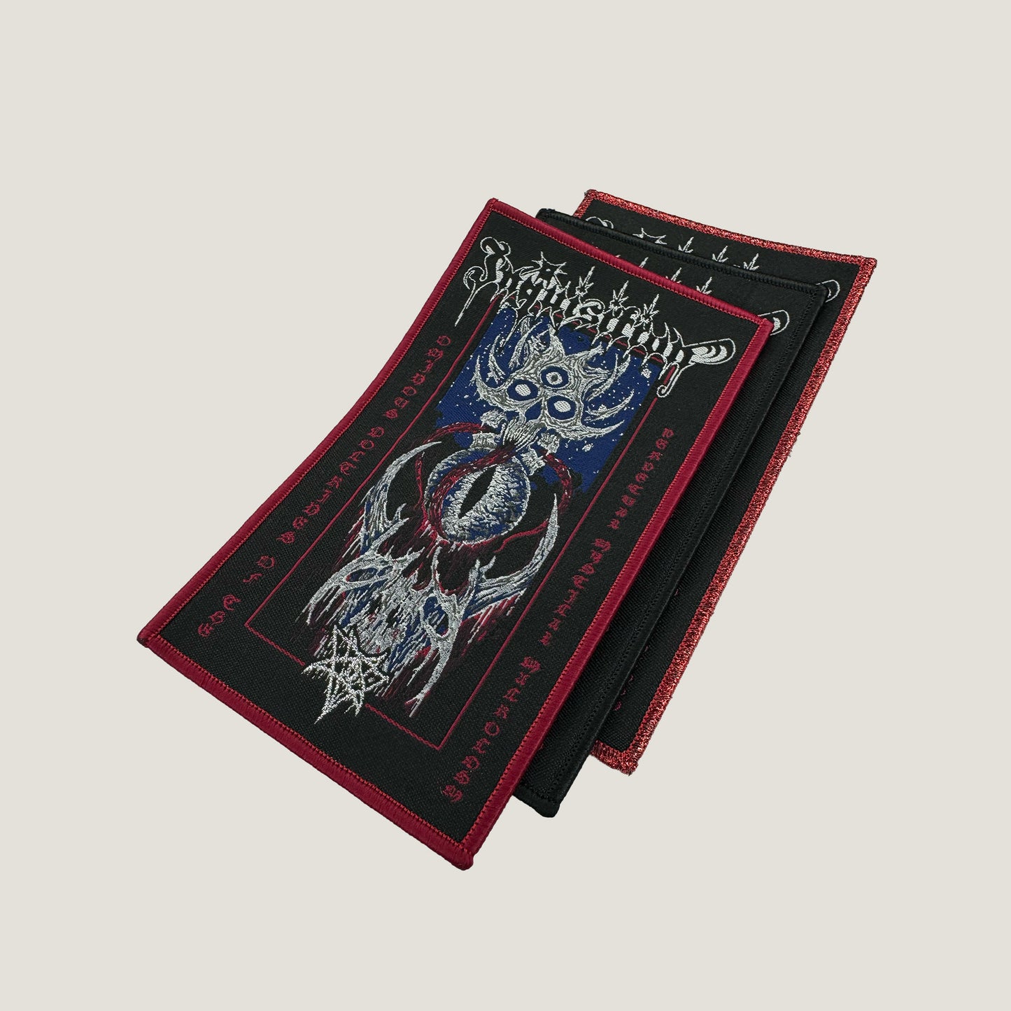 Temporal Dimensions Patches Inquisition Ominous Doctrines of the Perpetual Mystical Macrocosm Metal Woven Patches