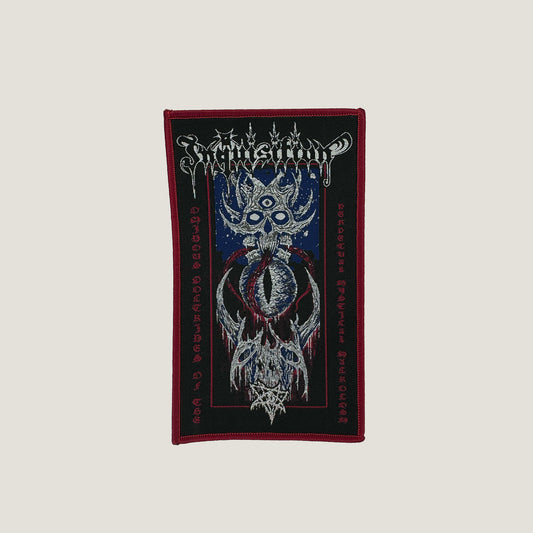 Temporal Dimensions Patches Inquisition Ominous Doctrines of the Perpetual Mystical Macrocosm Red Border Woven Patch