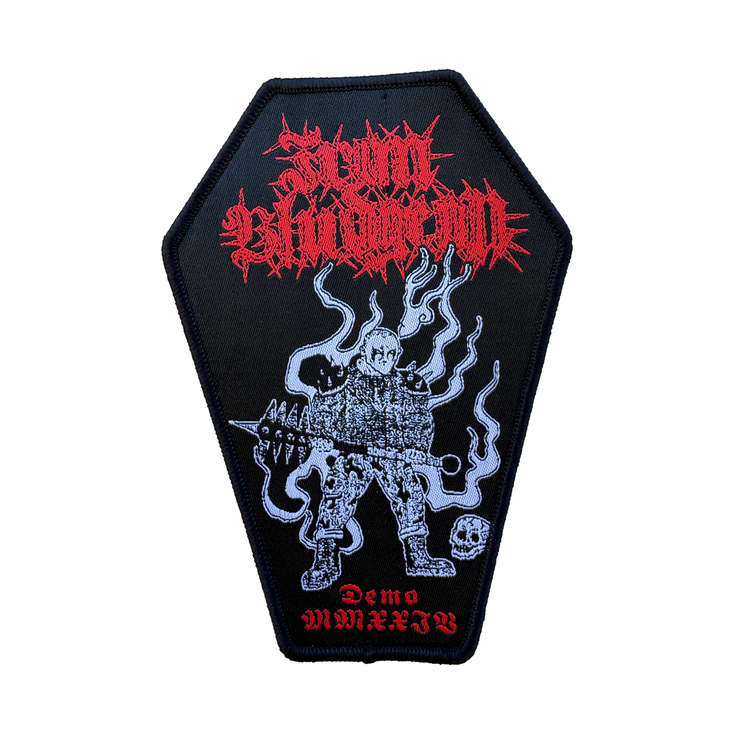 Temporal Dimensions Patches Iron Bludgeon Demo XXMMIV Black Border Woven Patch